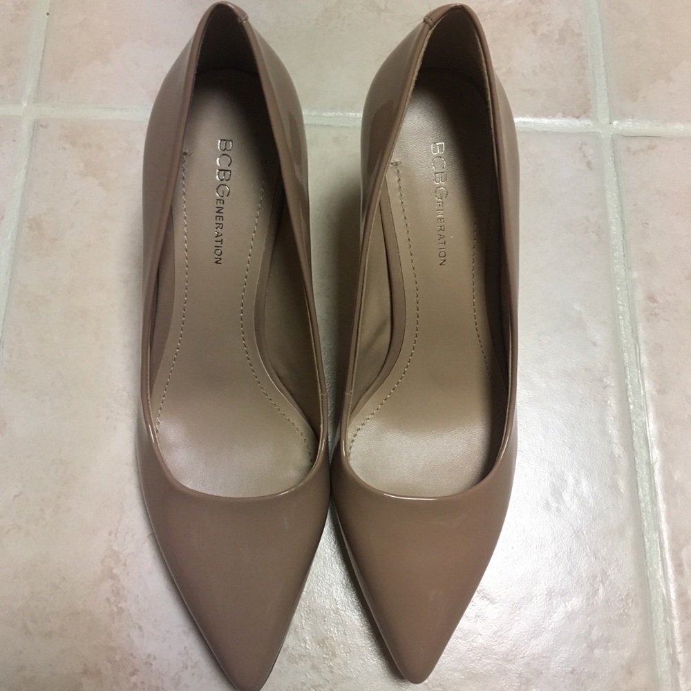 BCBG Nude Patent Pump